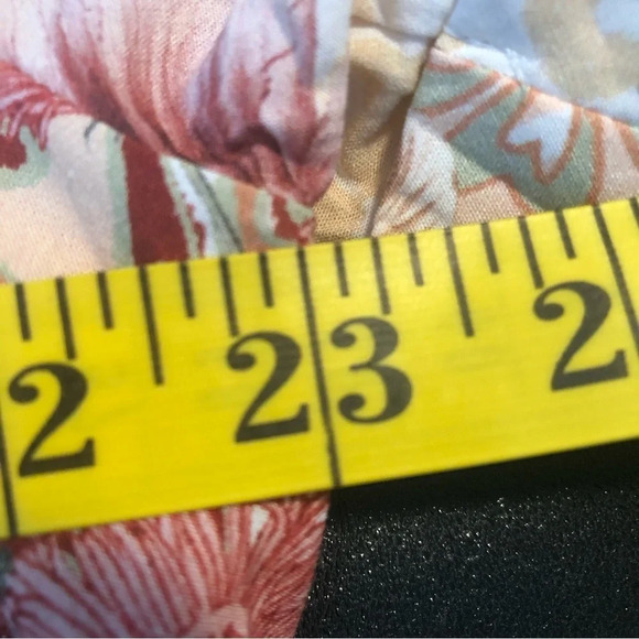 Soft Surroundings Tunic Floral Large Multicoloured Short Sleeves Pleated Blouse - Picture 10 of 10